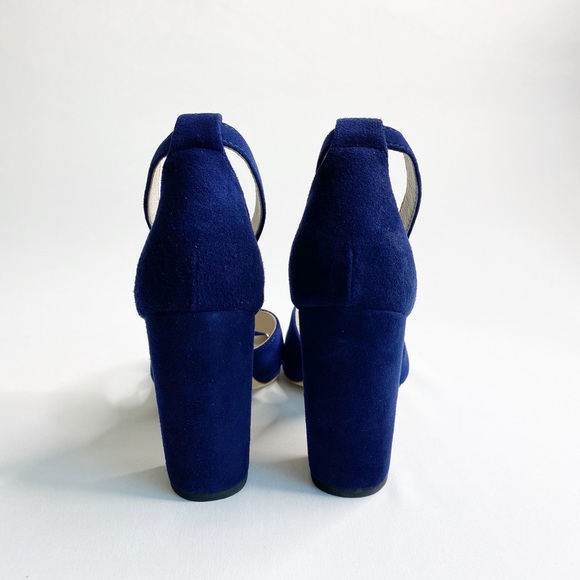 LAST CHANCE for Raye Suede Baker Ankle Strap Block Heel Navy 7.5 - Picture 7 of 11